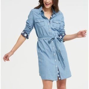 Draper James Casual Belted Chambray Shirtdress 4